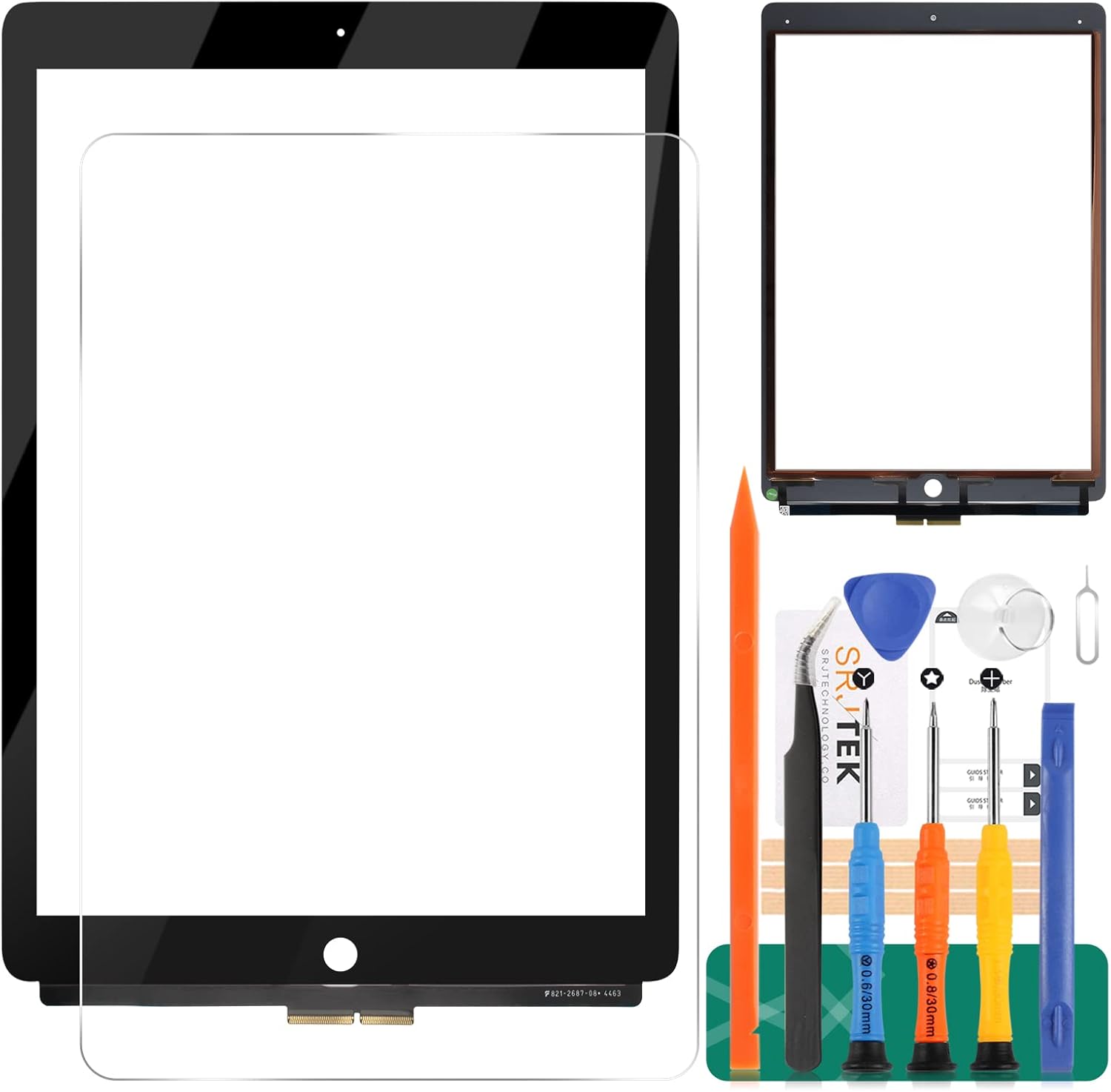 Replacement for iPad Pro 12.9 1st A1584 A1652 Touch Screen Digitizer Glass with Repair Tools Black(No LCD Digitizer
