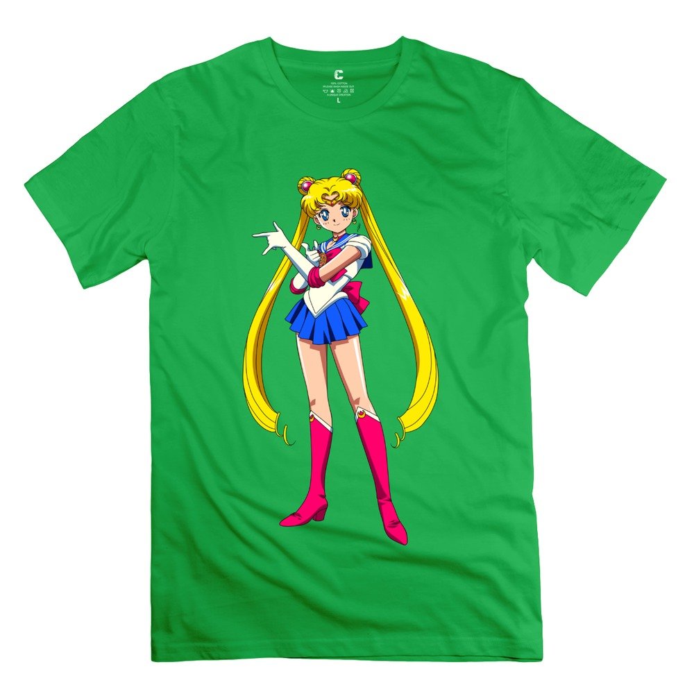 Men Sailor Moon Custom 100% Cotton DeepHeather T-Shirts by Mjensen