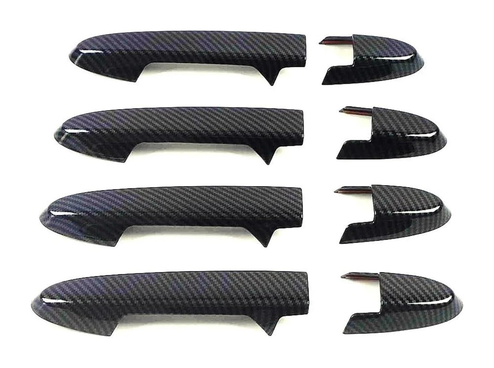 Hckclmbmzw Style4 For Fit For Jazz Gk5 Gp5 2014-2020 8Pcs Carbon Fiber Exterior Car Door Handle Cover Trim Protection Decor Abs Sticker Door Handle Cover(Style4)