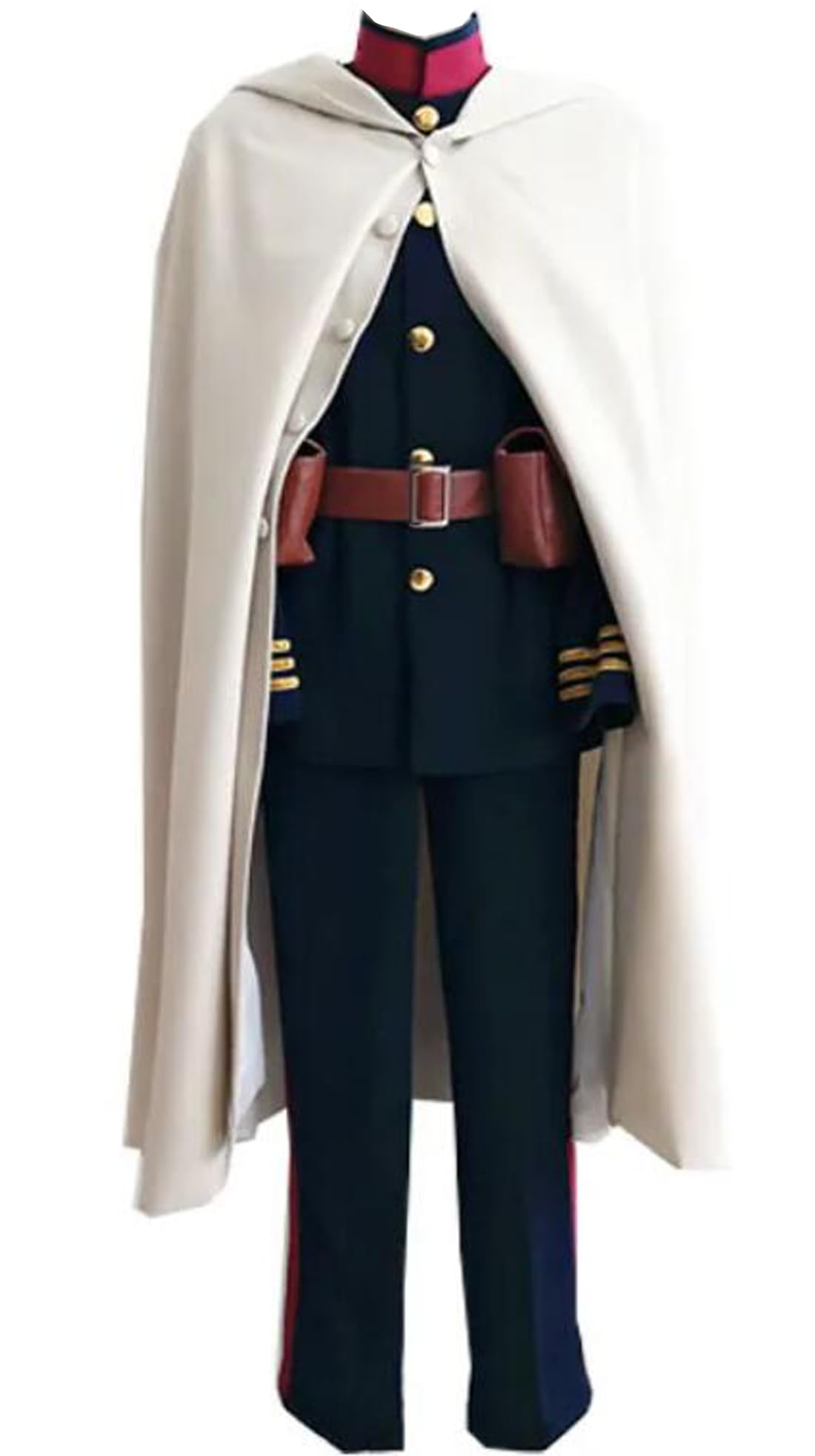 Anime Cosplay Mens Suit Costume Mens Military Uniform Suit Halloween Cloak Outfit