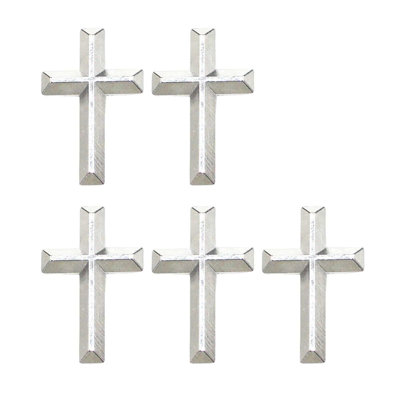 Yazhuq 5pcs Elegant Gold Crucifix Brooch Handmade Unisex Alloy Badge Corsage Pin for Event and Fashionable Outfits