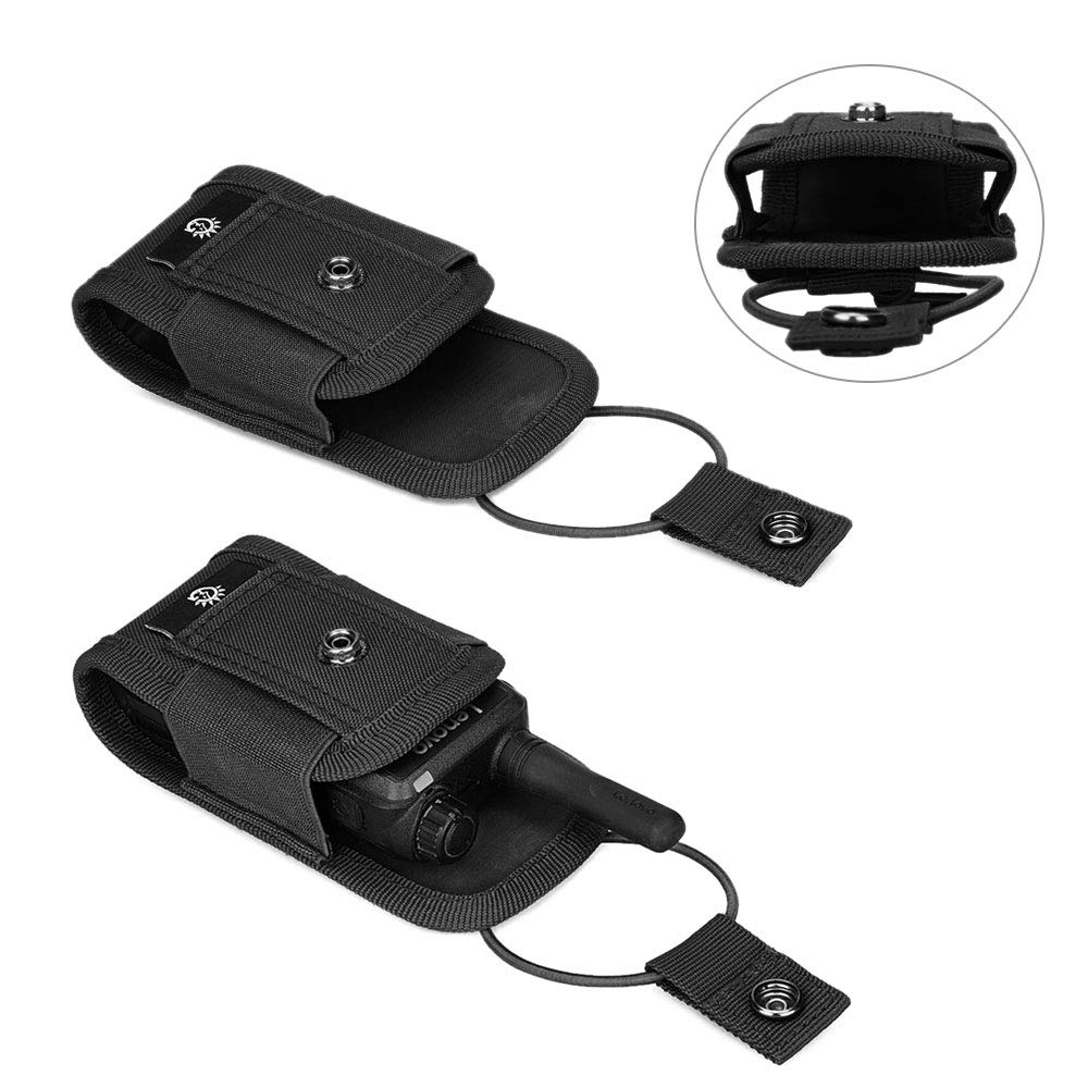 Selighting Taktyczna torba na krótkofalówkę mała torba Molle Airsoft do Walkie Talkie (czarna)