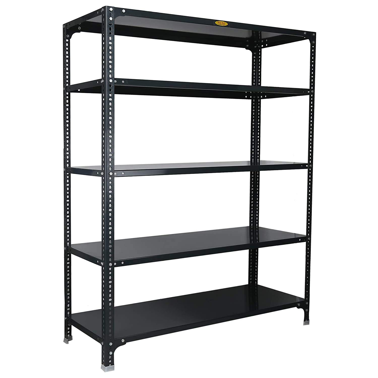 Mil-Nil Prime CRC Sheet 5 Shelf Multipurpose Slotted Angle Rack, 60 x 47 x 18 Inch, 18 Gauge (Grey) 14 Gauge Angles (B0845P3QYC) Amazon Price History, Amazon Price Tracker