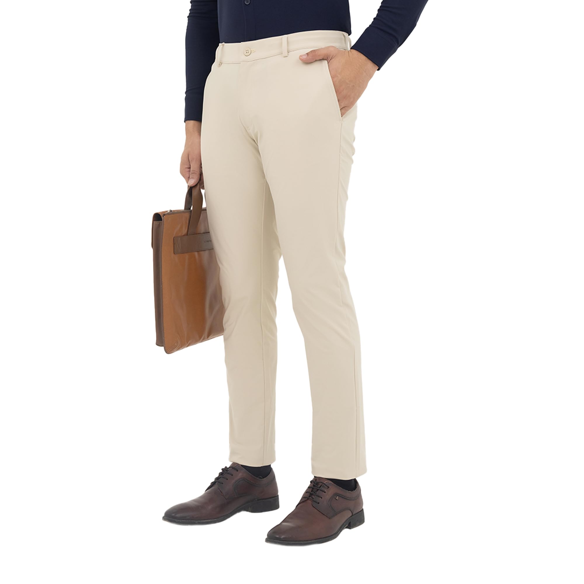 Beige Executive Workpants | Formal Wear | Wrinkle Resistant | 4-Way Stretch | Super Light | No Fade | No Pilling |-picture-55