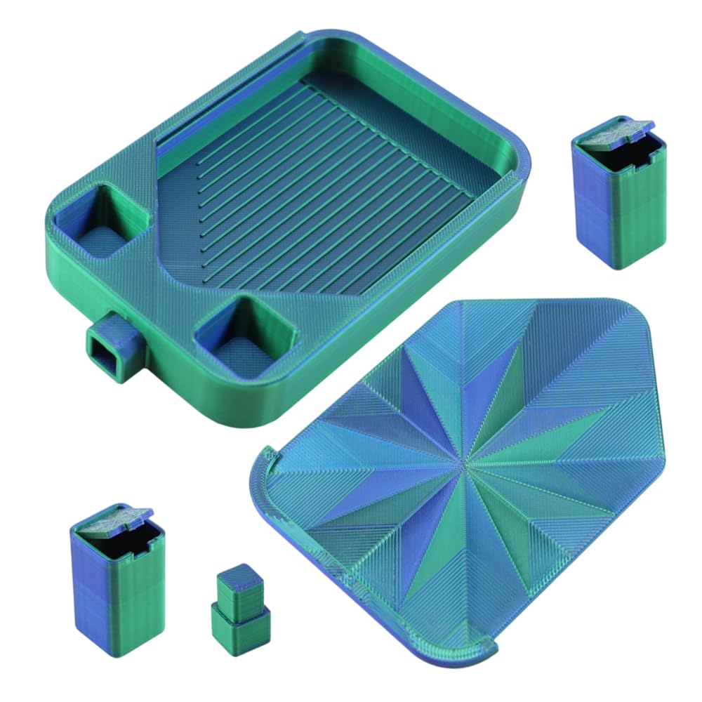 Beaded Painting Tray, Multi-Functional Rhinestone Storage Containers Tray with Prismatic Shine Lid Diamond Art Accessories Tools for Painting Beads