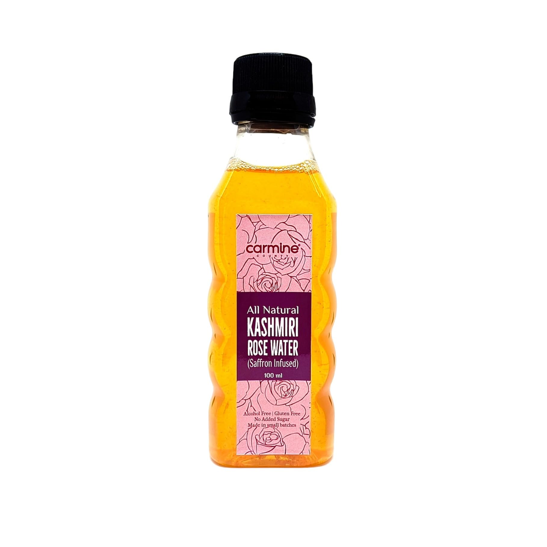 Carmine County All Natural Rose Extract Water from Kashmir Infused with Saffron (Kesar Rose Extract) 100 ml Organic for Food/Desserts/Sweets (B08CRYW9ZR) Amazon Price History, Amazon Price Tracker