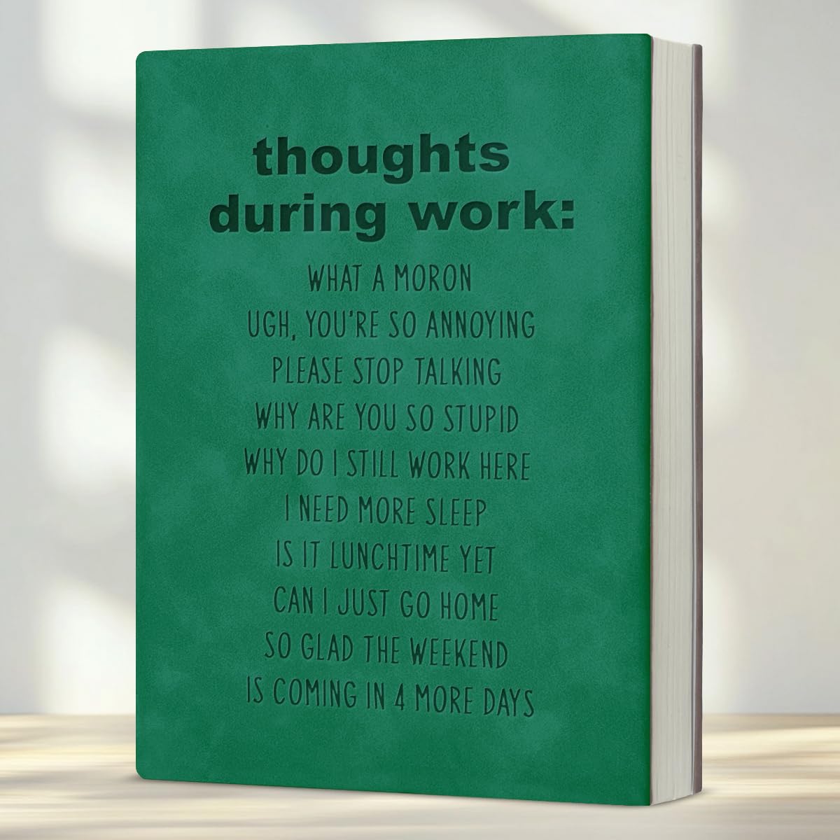 Funny Office Notebook, Thoughts During Work Journal, Humorous Sarcastic Gifts for Coworker Colleague