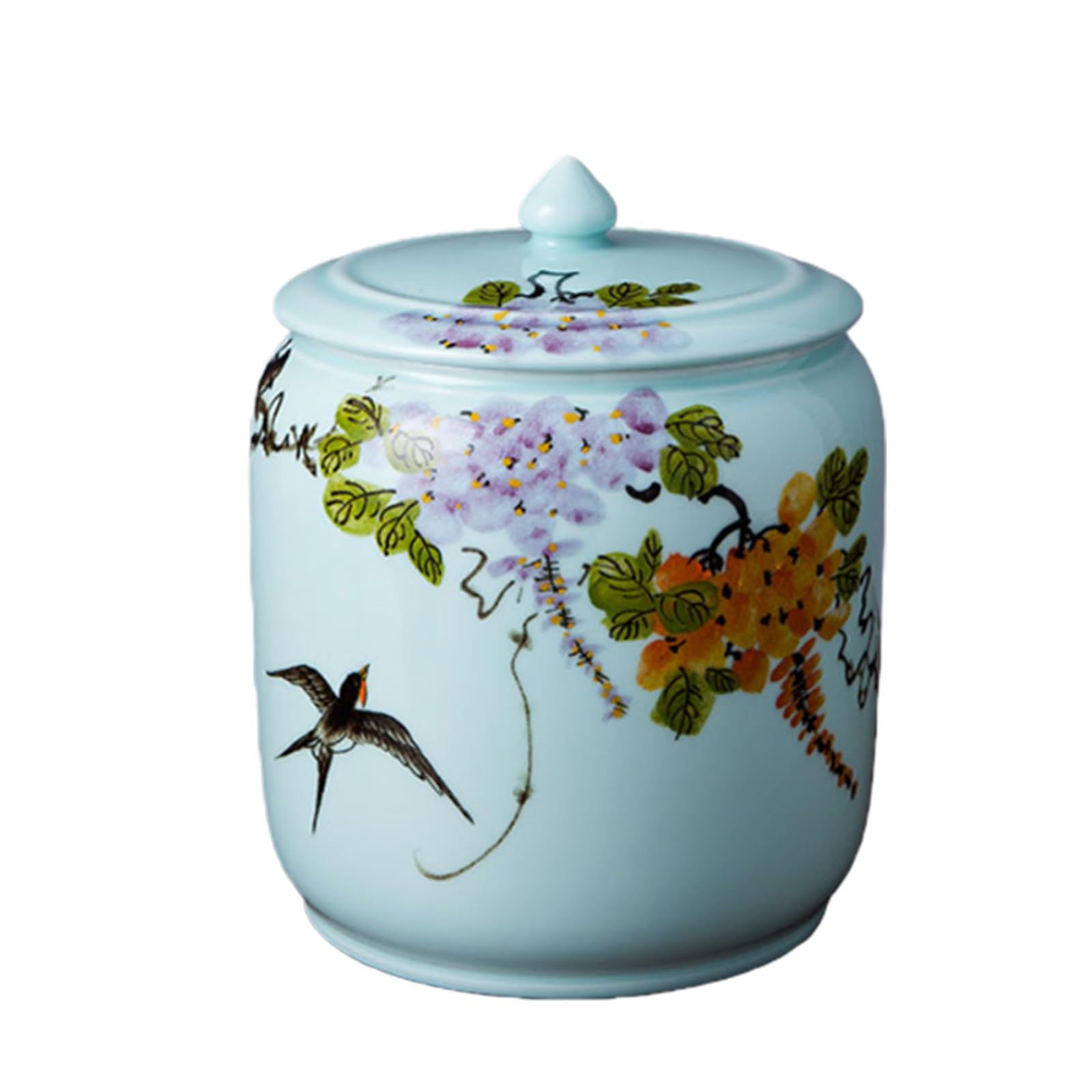 Recipiente de arroz de cerámica sellado: cubo de porcelana grande para organizar tu cocina