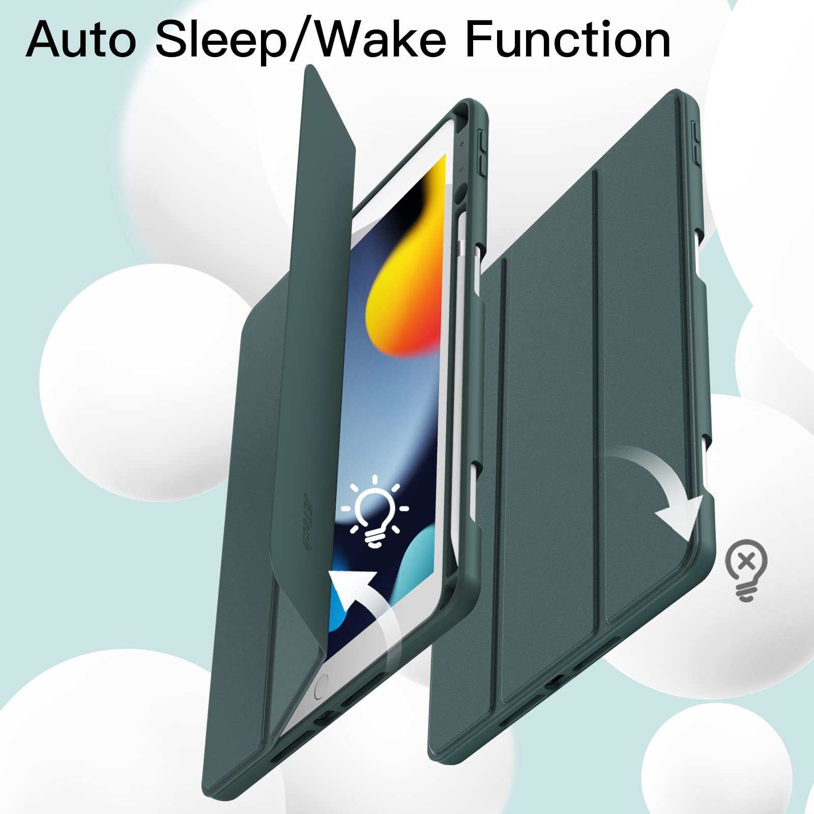 Custodia JETech Per IPad 10.2" - Compatibile Con 9a/8a/7a Generazione, Cover Protettiva Con Risveglio Automatico - Foto 1