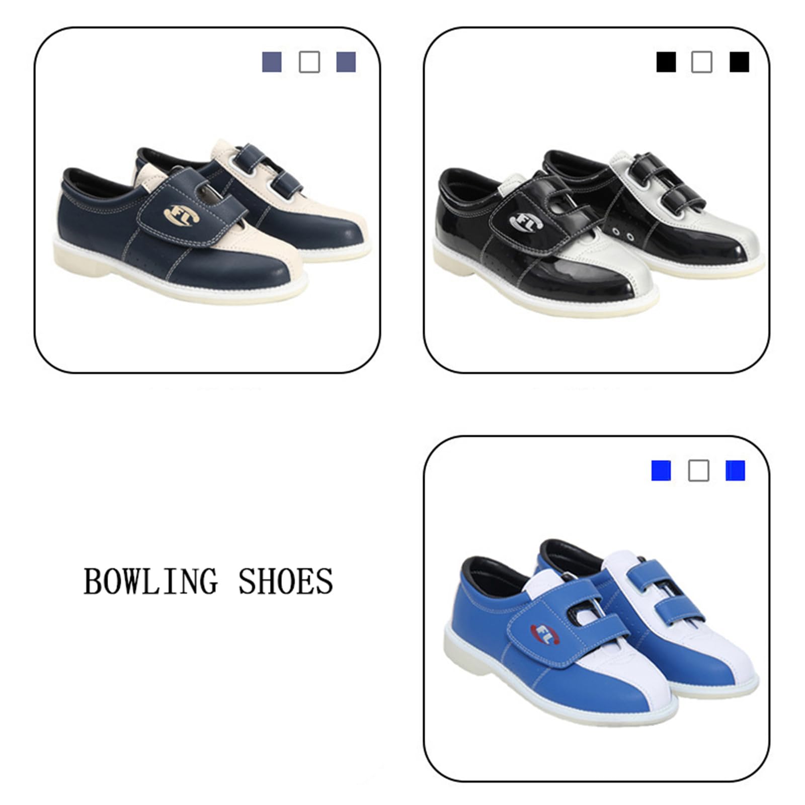 JiuQing Bowlingschuhe Für Herren Damen Slip-On-Walking-Schuhe Für Den Innenbereich Wildleder-Gleitsohle Für Bowling-Training Für Anfänger