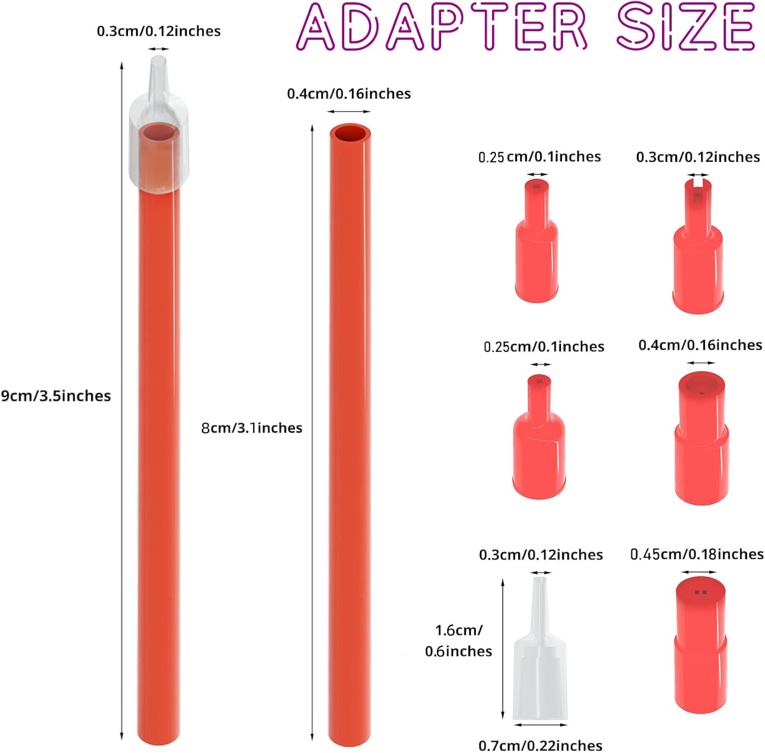 Butane Tank Adapter - 3 Sets Butane Nozzle Tips - 6 Kinds Lighter and Torch Refill or Release Adaptor - Butane Nozzle for Gas Refill Adapter for All Nozzle's (Red)