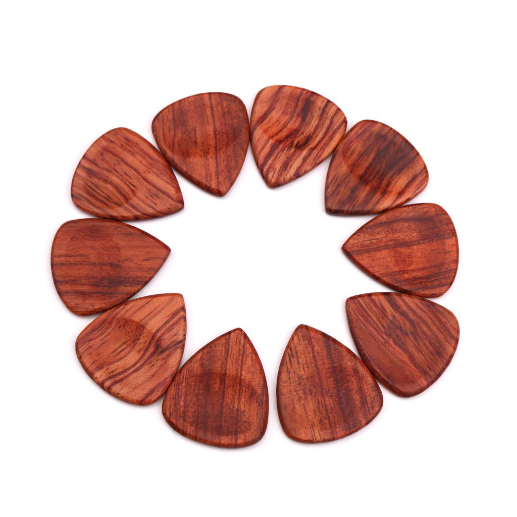 Streysisl Gitarrenplektren Holz Herzförmig - 2er Set Massivholz 3x3,2cm