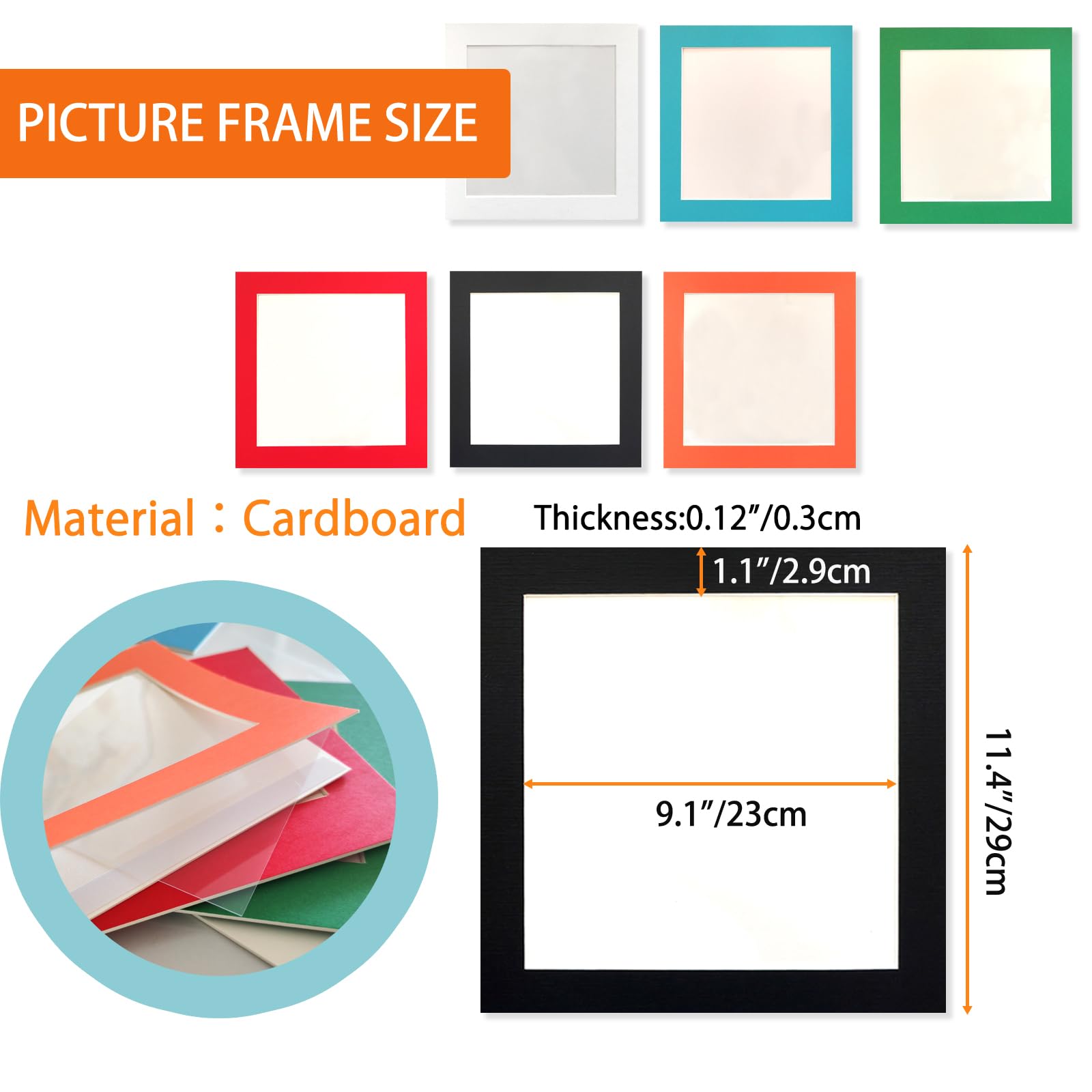 YIYINOE Cadre Photo 15 x 20 cm,Lot de 6 Cadre pour Collage Photos Décoration Mural,Cadres en Carton,Livré Avec un Film Plastique Transparent,Blanc,Installation Autocollante,Aans Clous Nécessaires