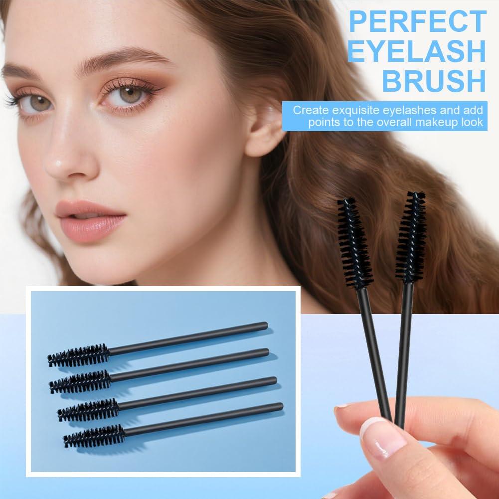 LOPHE Cepillo de Pestañas Desechables 120 Piezas Cepillos de Cejas Brocha para Extensiones de Pestañas y Cejas
