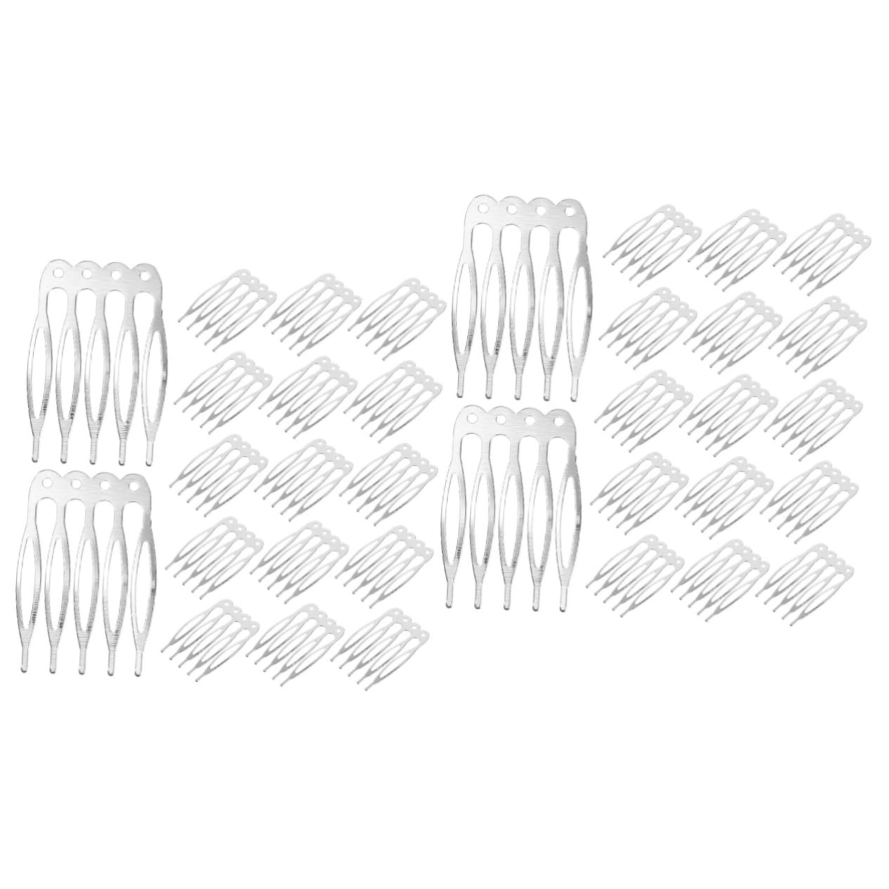100pcs Metal Hair Side Combs for Women Bridal Hair Accessories for Weddings Easy to Use Clips for Prom Anniversaries Parties
