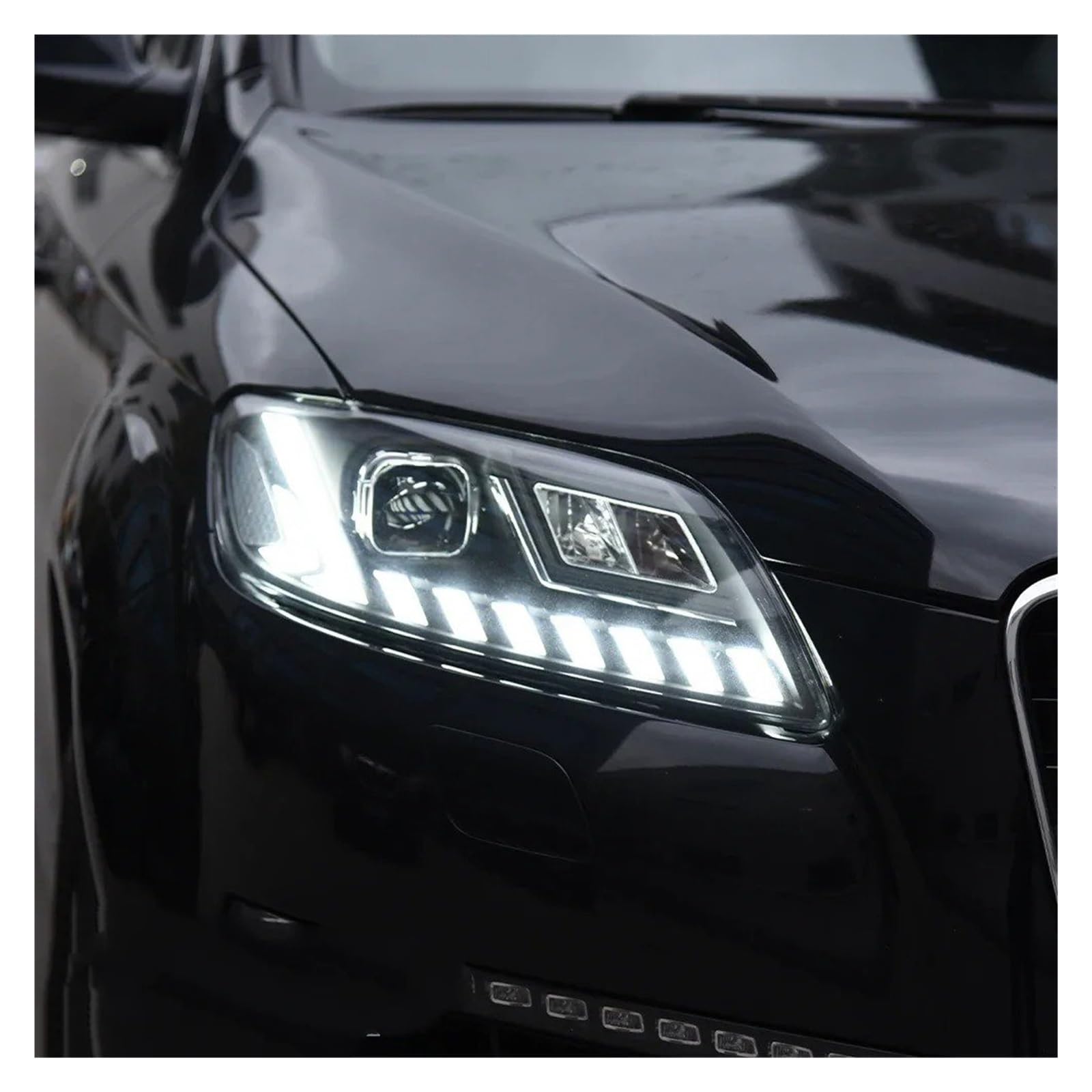 Gruppo Faro Anteriore Per Q7 2006-2015 Fari Anteriori A LED Per Auto Accessori Lenti Di Proiezione Dinamiche Strumenti Di Aggiornamento Fendinebbia(For 06-09 User)
