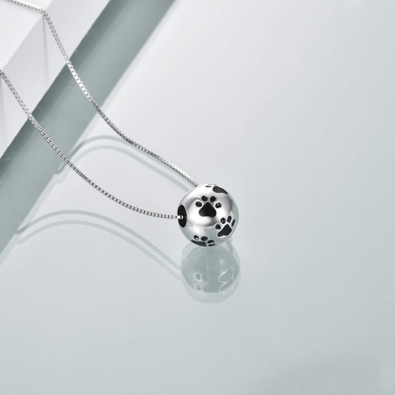 Snapklik.com : Paw Urn Necklace For Ashes Sterling Silver Dog Cat Pet ...