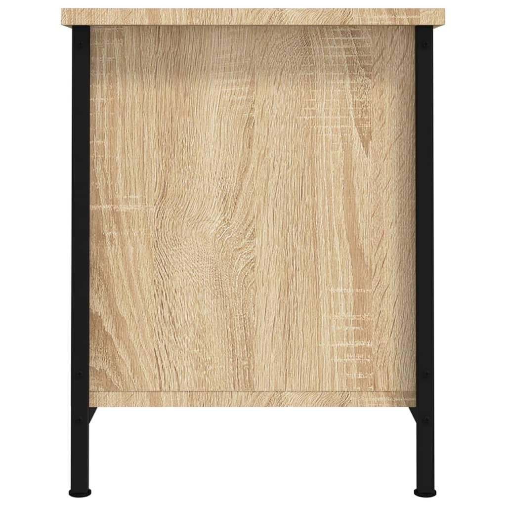 vidaXL Mobile TV con Ante Rovere Sonoma 60x35x45 cm Legno Massello di