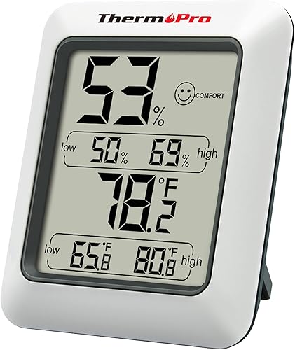 ThermoPro TP50 Digital Hygrometer Indoor Thermometer Room Thermometer and Humidity Gauge with Temperature Humidity Monitor