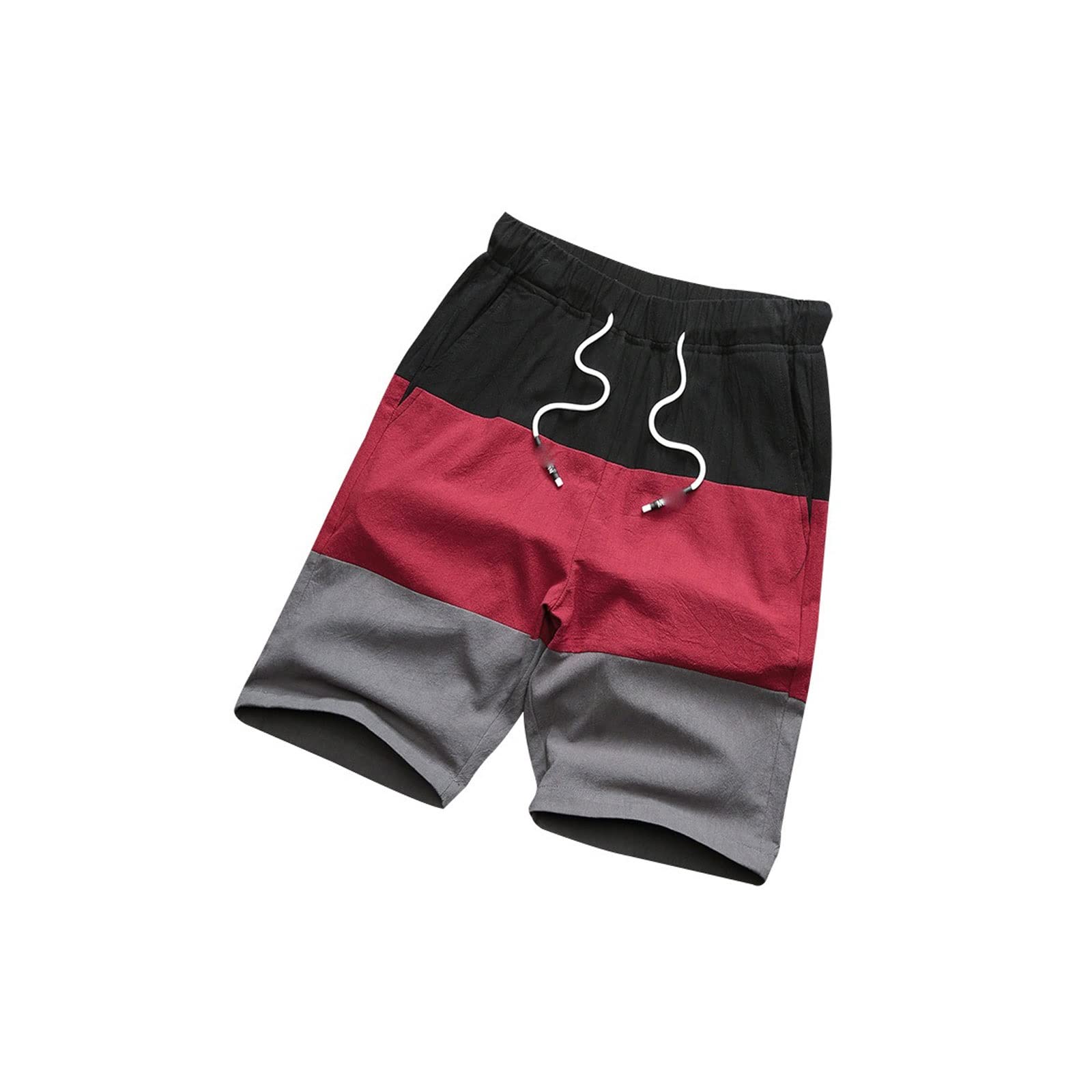 SUCADA Athletic shorts, Men Shorts Cotton Casual Shorts Knee Length Breathable Shorts Quick Dry (Size : M)