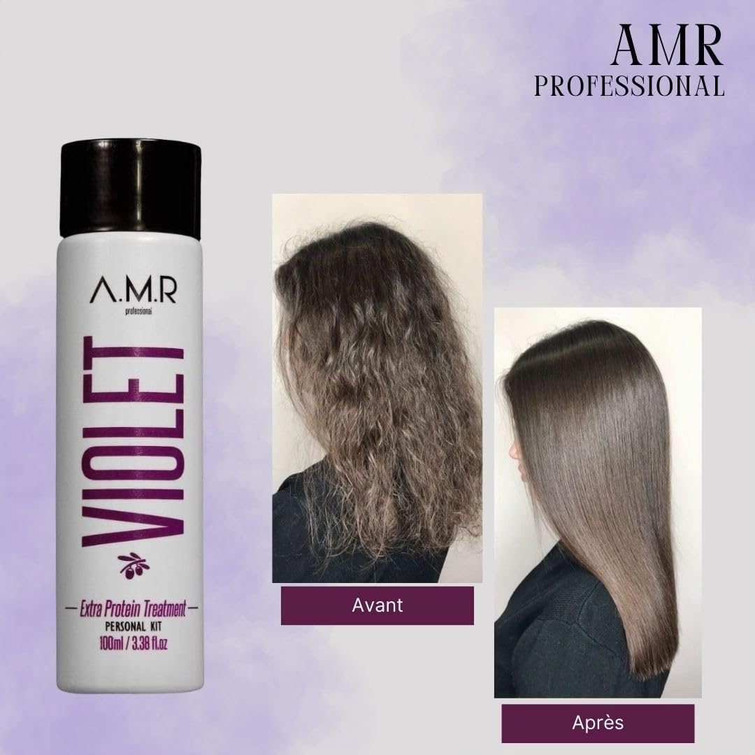 A.M.R VIOLET Alisado Profesional Extra Protein Tratado Sin Formol 100 ml