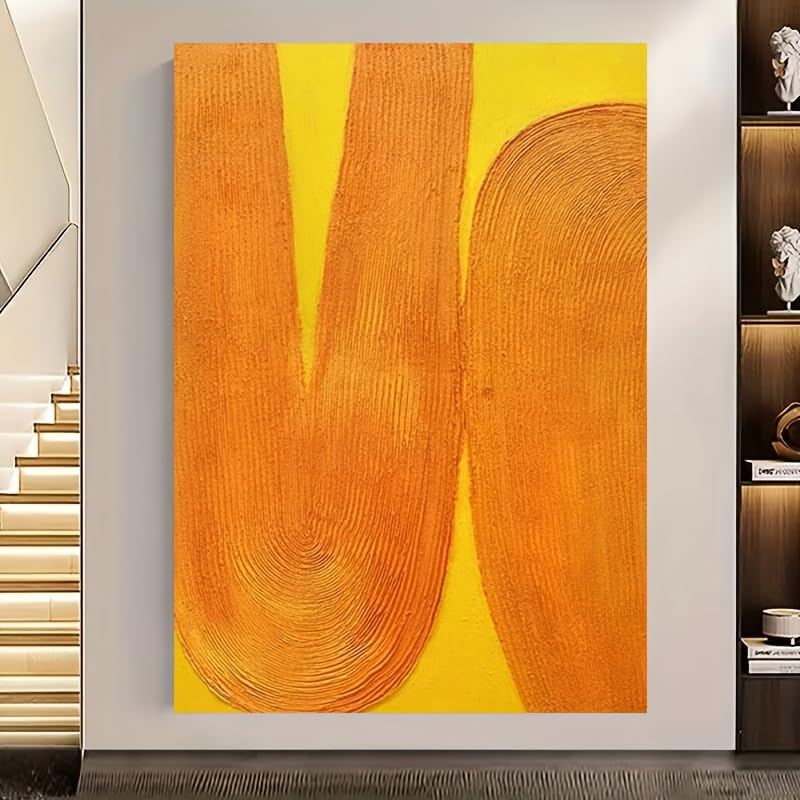 Cuadro abstracto sobre lienzo para dar luz a paredes oscuras con diseño minimalista