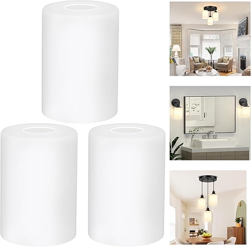 Miniatura 9 de Paquete de 3 pantallas de repuesto de vidrio transparente, cubierta de vidrio cilíndrica de alta transmitancia, 5.51 pulgadas de altura, 3.93