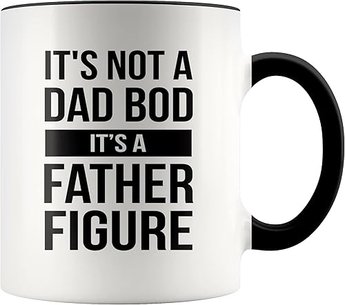 Interesante "It's Not a Dad Bod It's a Father Figure" - Taza divertida para papá, taza de café para el día del padre, taza de café de hija e hijo,