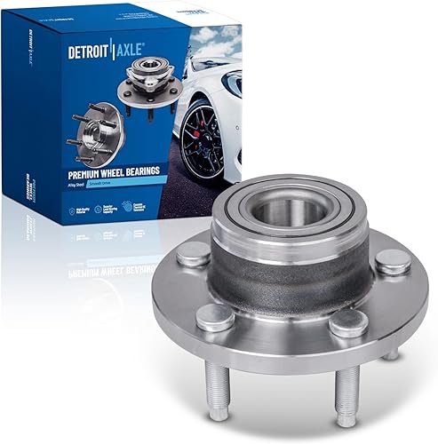 Detroit Axle - Buje de cojinete de rueda delantera para Ford 05-09 Mustang, cojinete de rueda y conjunto de cubo 2005 2006 2007 2008 2009 de