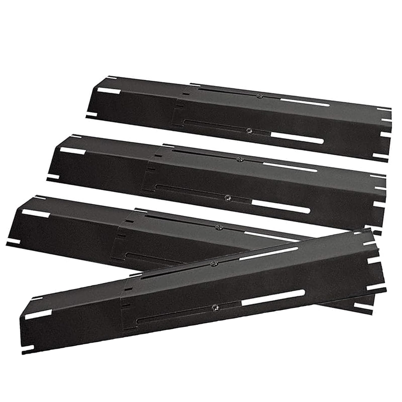 Unicook 30cm bis 53cm Verstellbare Brennerabdeckung Gasgrill, 4 Stück für Weber Spirit, Grillersatzteile, Universeller Aromaschienen Flammenverteiler Flavorizer Bars Grill Zubehör Grillrost