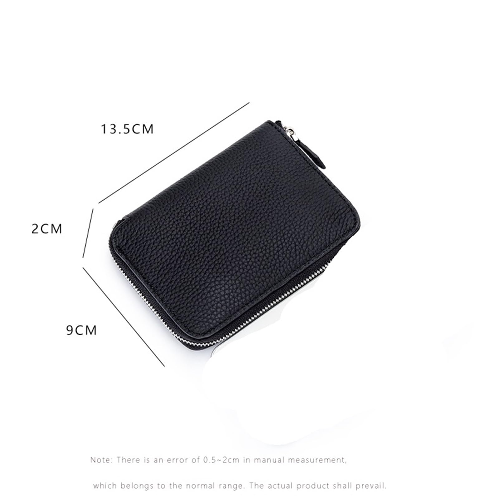 Porta Passaporto Portafogli di lusso in vera pelle for carte di credito da donna, porta monete e documenti, organizer da donna for il business(Black)