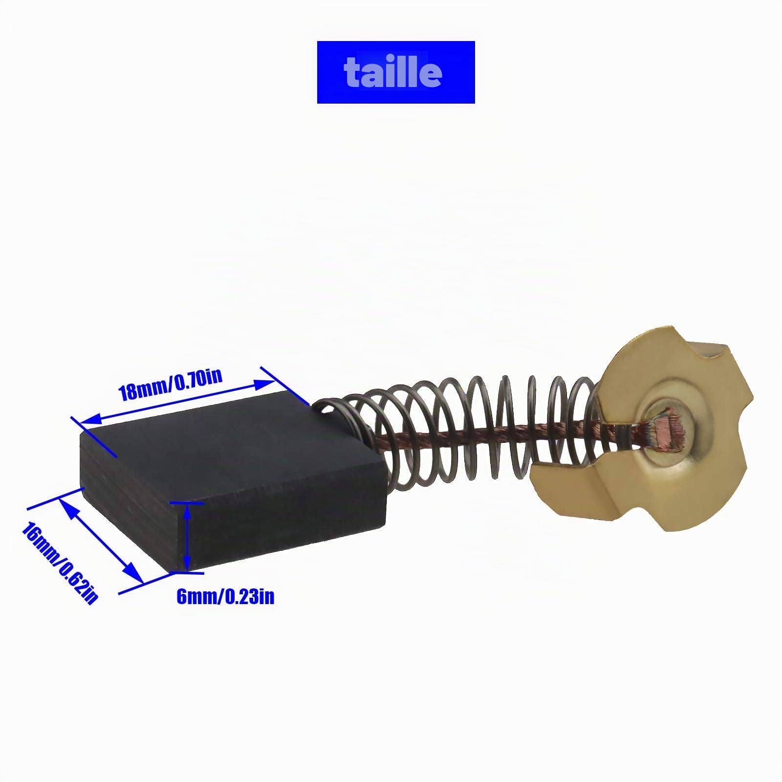 2 Paire Balais de Charbon avec Coupe-Circuit Automatique Compatible pour Disjoncteur Titan TTB280DRH