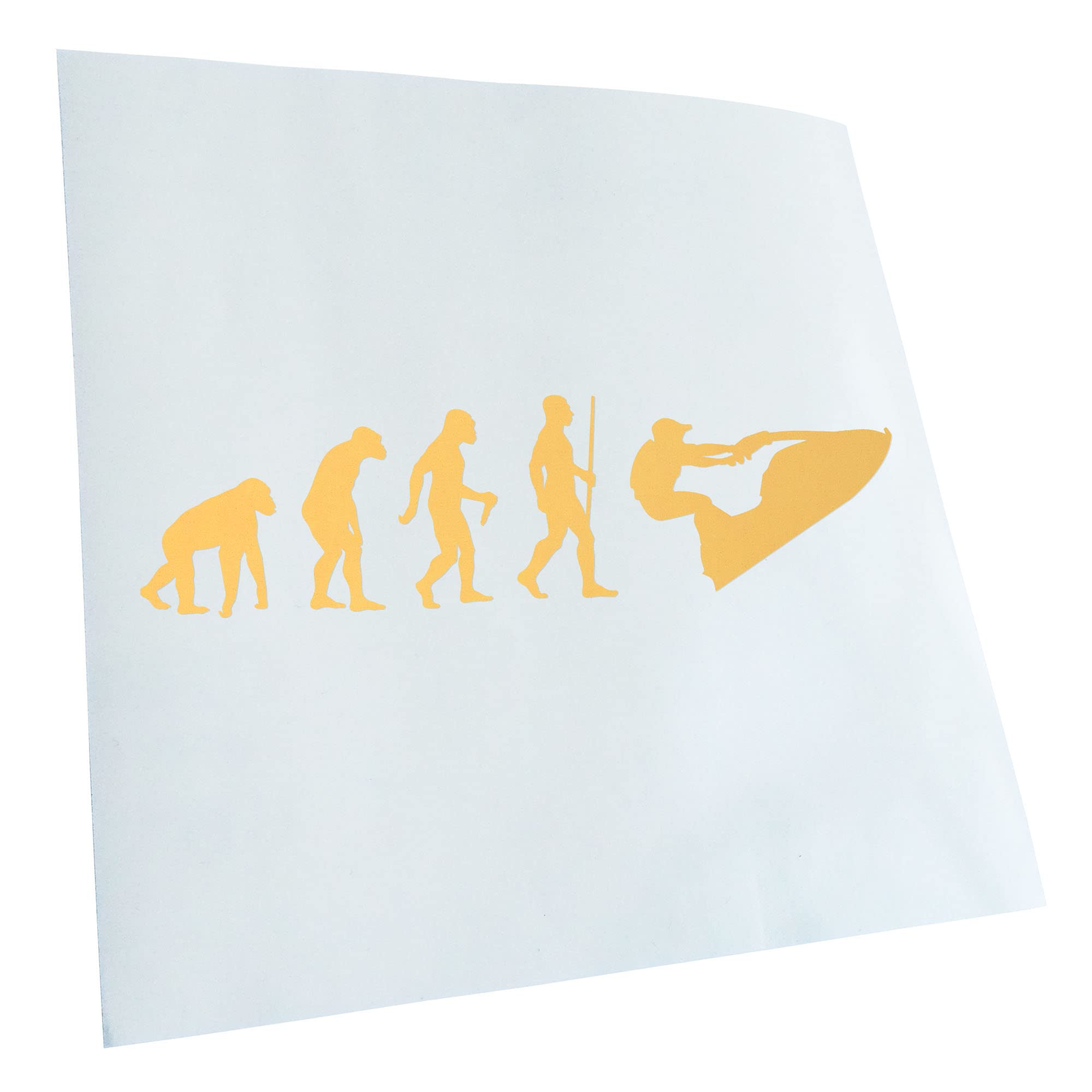 Kiwistar - Car Sticker - Jet-Ski Jetboot Evolution - Cream - 24 x 6 cm - Rear Window Car Sticker Weatherproof for Car Truck Moped Truck - Sticker Exterior Self-Adhesive Tuning Accessories for Window