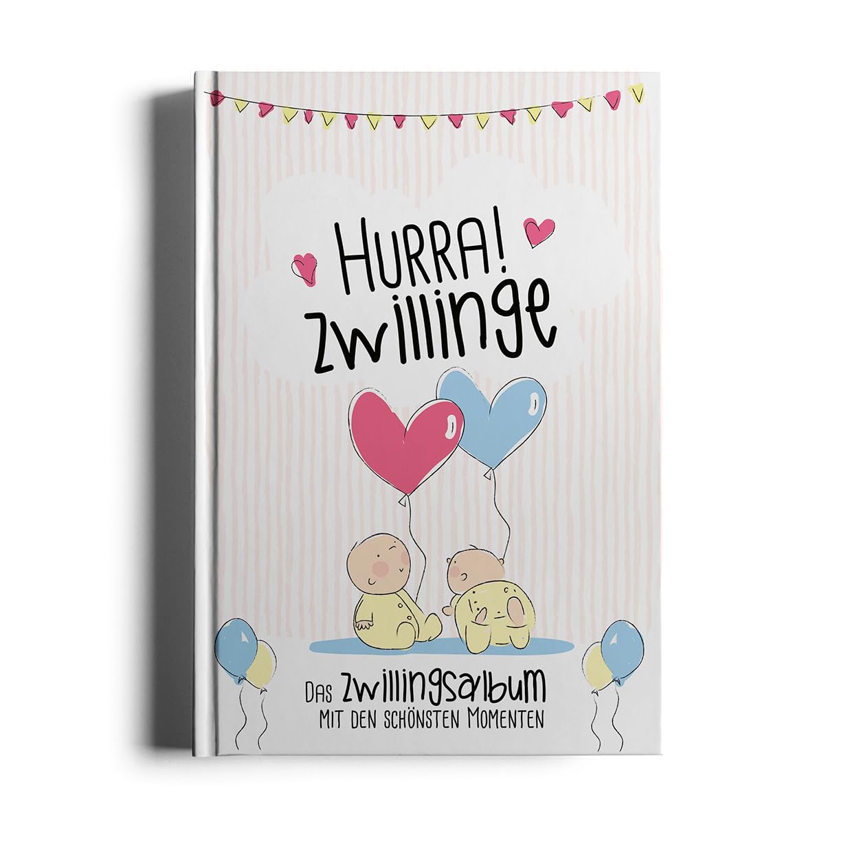 Hurra! Zwillinge - Das 1. Eintragealbum für Zwillinge. Ein einzigartiger Erinnerungsschatz für zwei Babies im 1. Lebensjahr - Rundfux