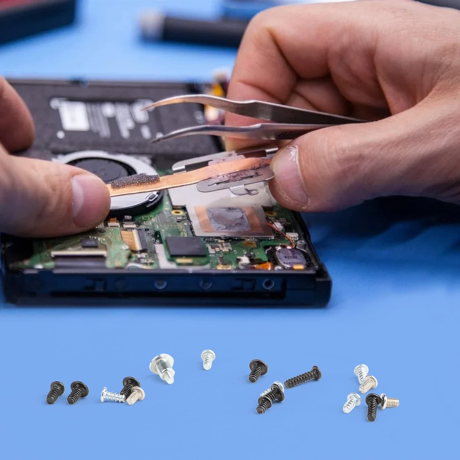 EEEKit Tornillos de Repuesto para Nintendo Switch, Kit de Reemplazo de Tornillos para Consola NS y JoyCon, Tornillo Cruzados de Reparación para Switch