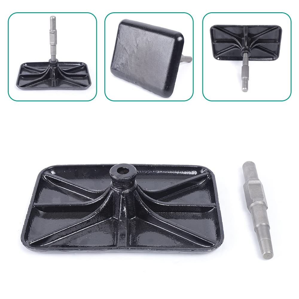 Piastra compattatrice portatile, 31 cm, piastra compattatrice in acciaio al manganese, per applicazioni architettoniche, industriali e commerciali