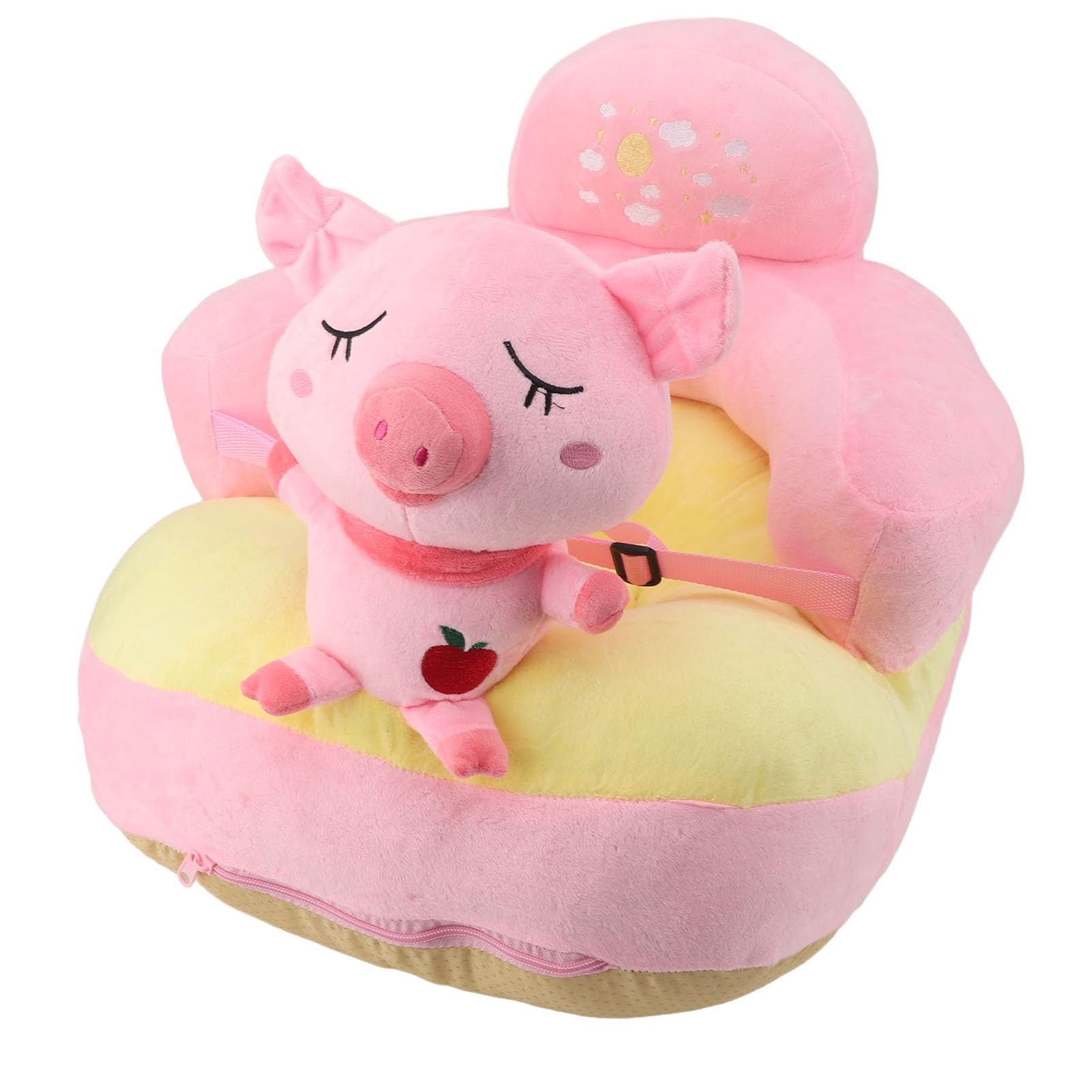 Haofy Seat Learning to Sit, Lightweight Portable, with Function for Music, Stories (Roseate Pig)