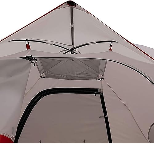 Vista 4 de ALPS Mountaineering Meramac - Tienda de campaña para 4 personas, gris/rojo