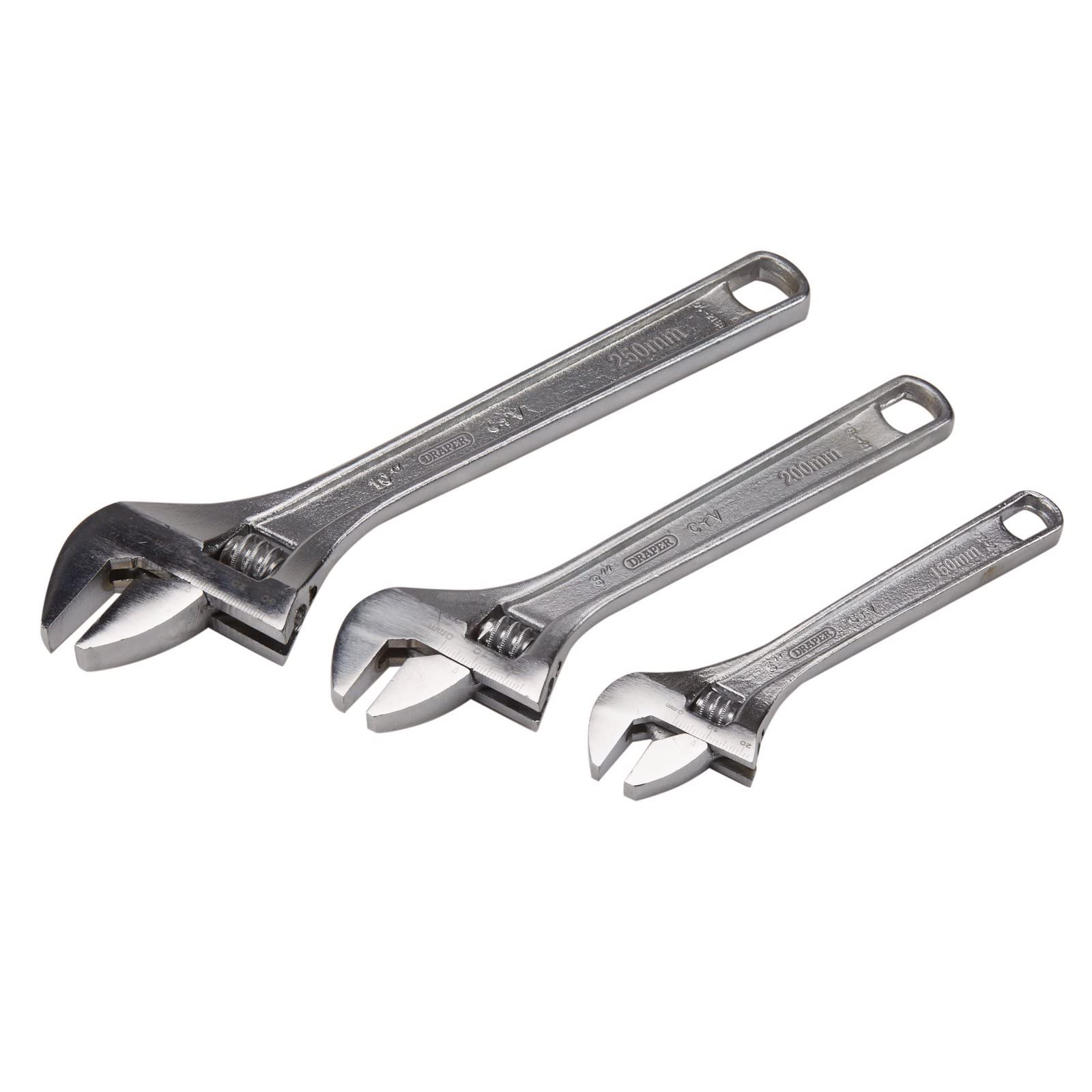 Draper 3 Piece Adjustable Spanner Set