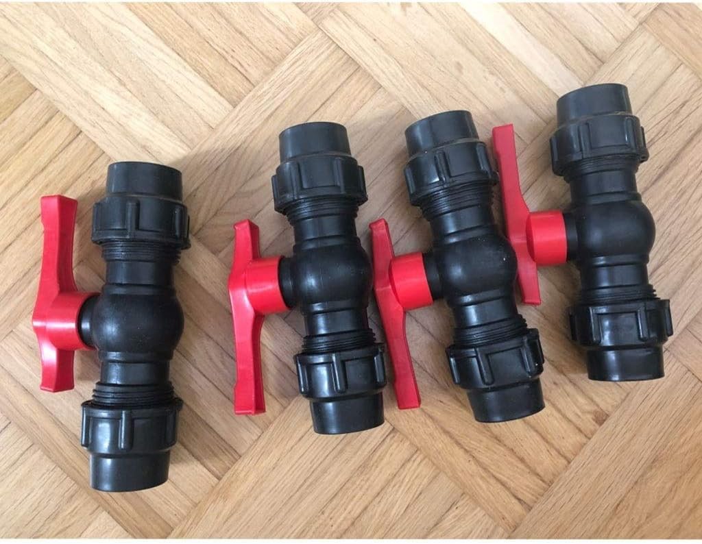 ボールバルブ-valve、ホーススプリッター、1個パイプバルブプラグ、20/25/32/40/50/63mmプラスチック-plasticsウオータードウカンクイックバルブコ