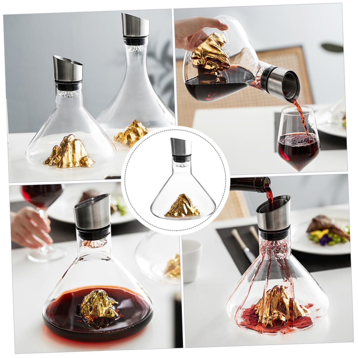 TOPBATHY Decantador De Cristal Decantador De Vino Portátil Decorativo Para Amigos