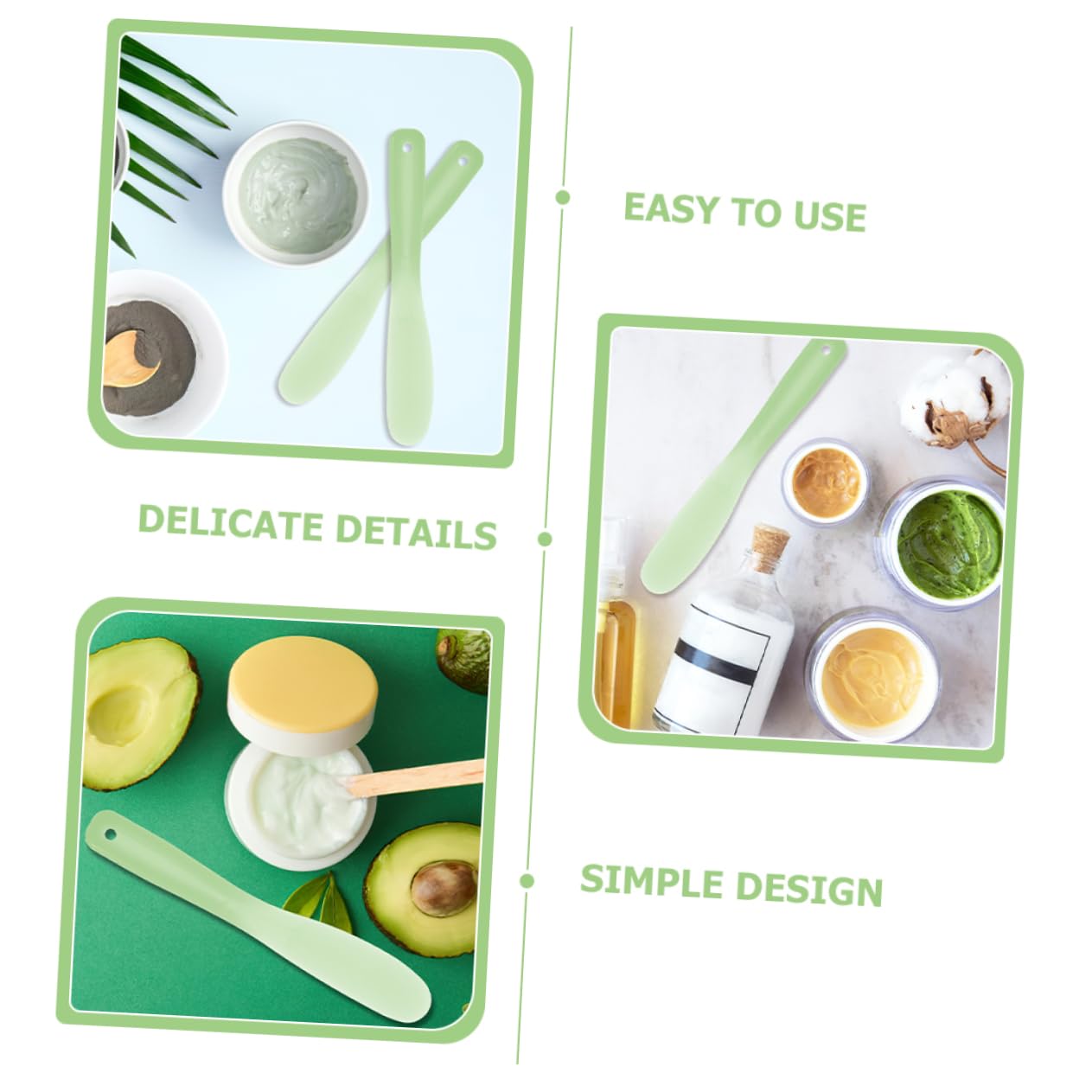 Beavorty 4 Juegos Palo De Máscara Espátulas Cosméticas Utensilio Kit De Maquillaje Make up Kit Espátula Para Remover Maquillaje Mezclador Cosmético Gel De Sílice Reutilizable 20 Piezas * 4