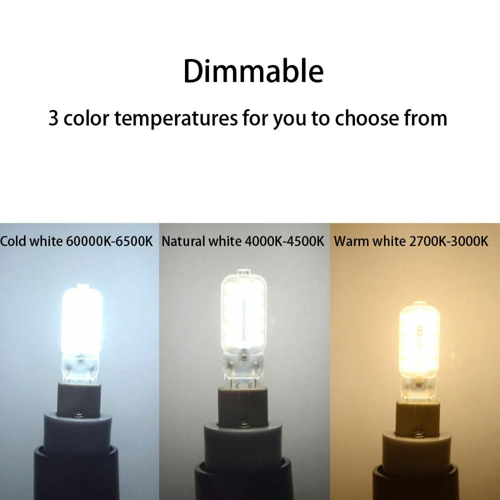 Ampoule LED G9 5W blanche chaude AC 220V 3W 7W G9 Lampes LED remplacement dimmable 5W-10PC blanc naturel