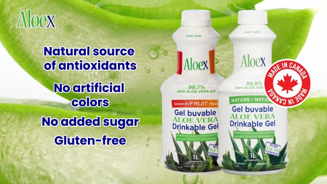 Aloex Pure Drinkable Aloe Vera Gel - 2 x 1L - Fruit Flavor - 98.8