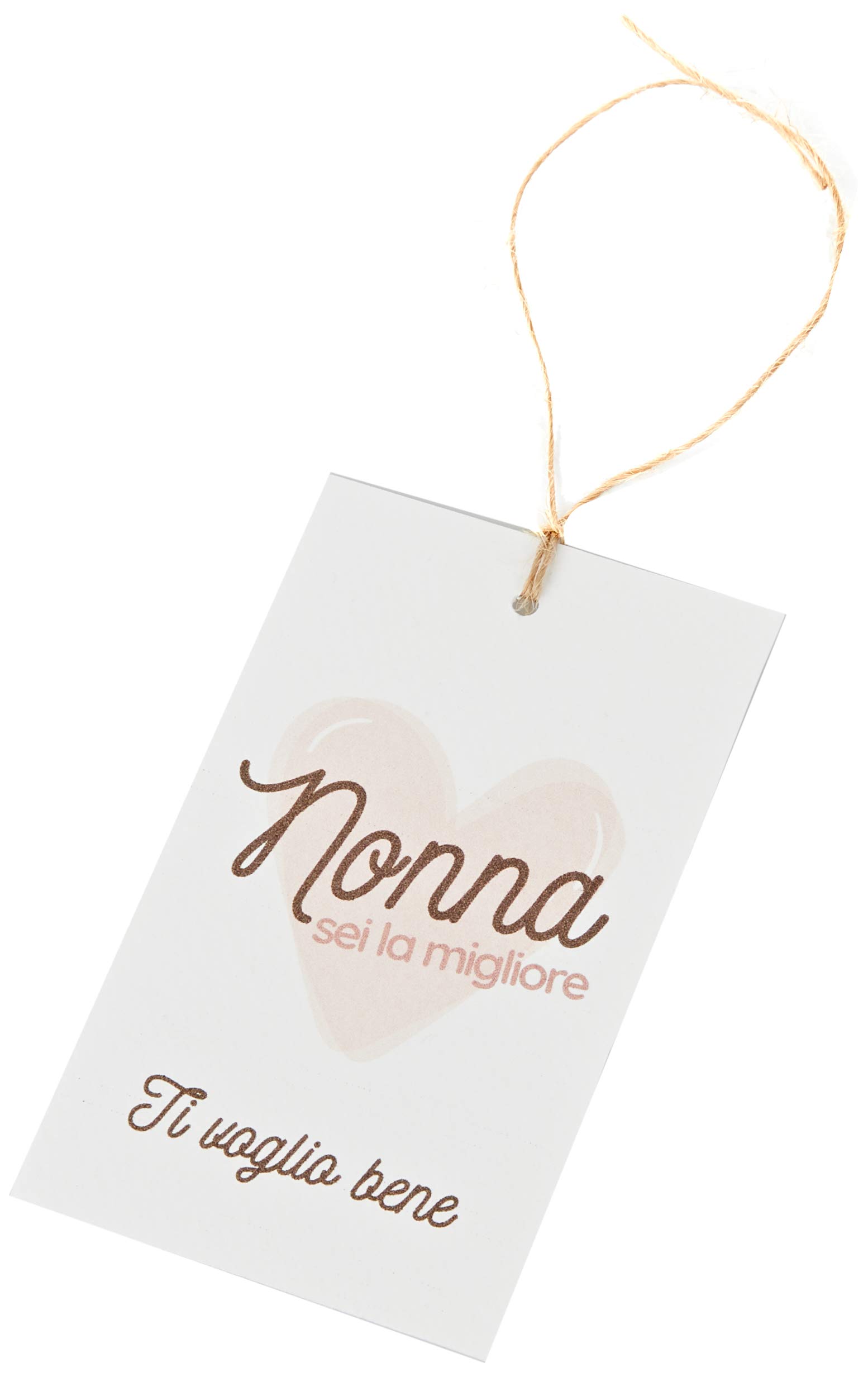 Mopec Nonna Sei la Migliore Jar with Drawstring 6x10cm, Pack of 25, White, One Size