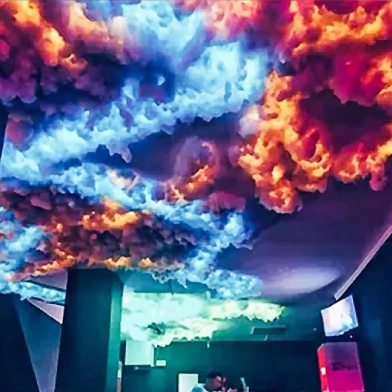 Lumières de nuages pour plafond avec effet foudre et système de LED 3D créatif multicolore