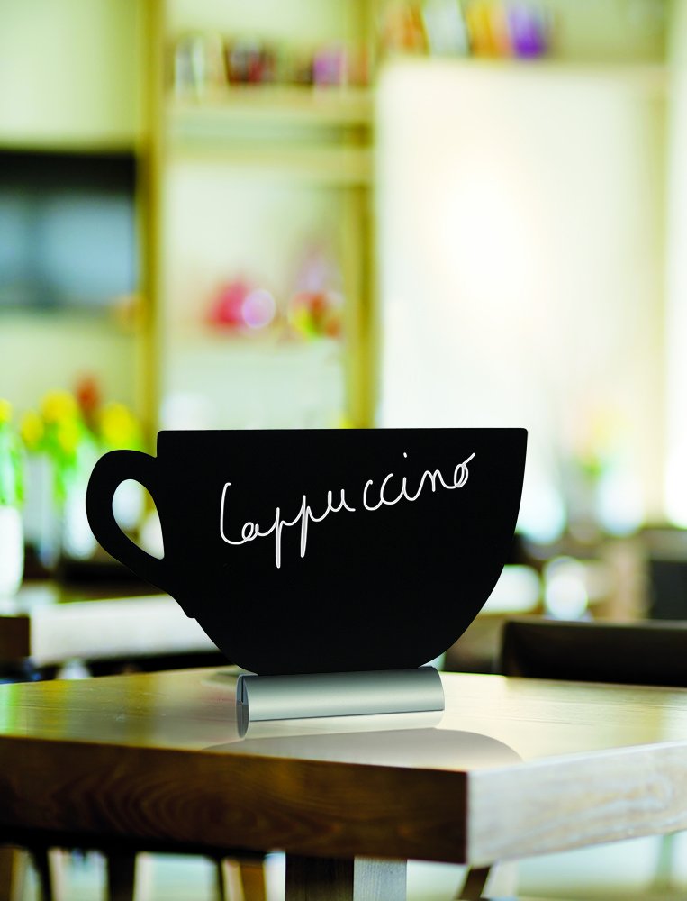 Pizarra como taza con tiza pie de aluminio Incluido