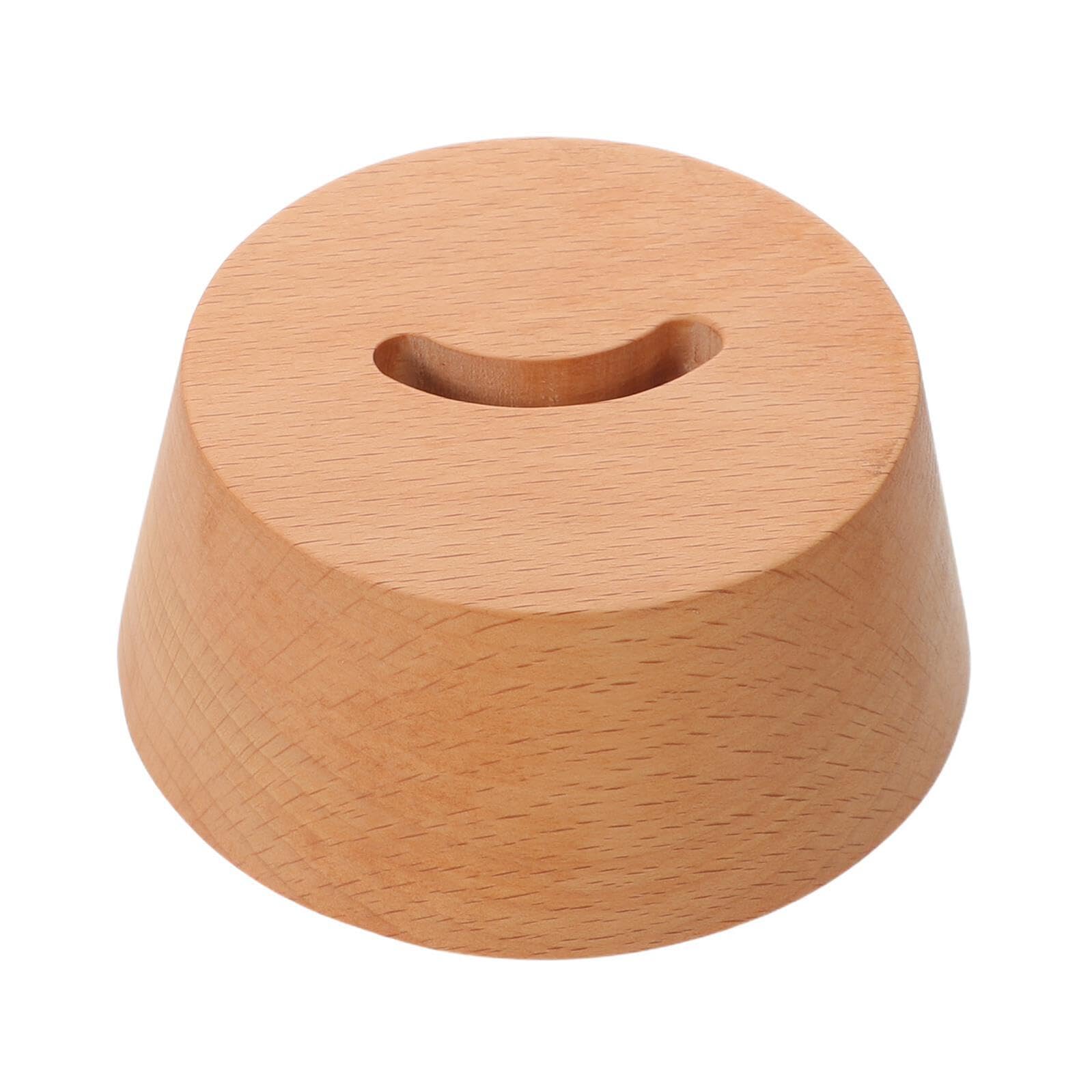 Soporte de Base para Calzador de Madera de Haya, Base Antideslizante Redonda para Pasillos y Organizador Ergonómico de Calzadores, Accesorio Práctico para Ayudas de Vestirse