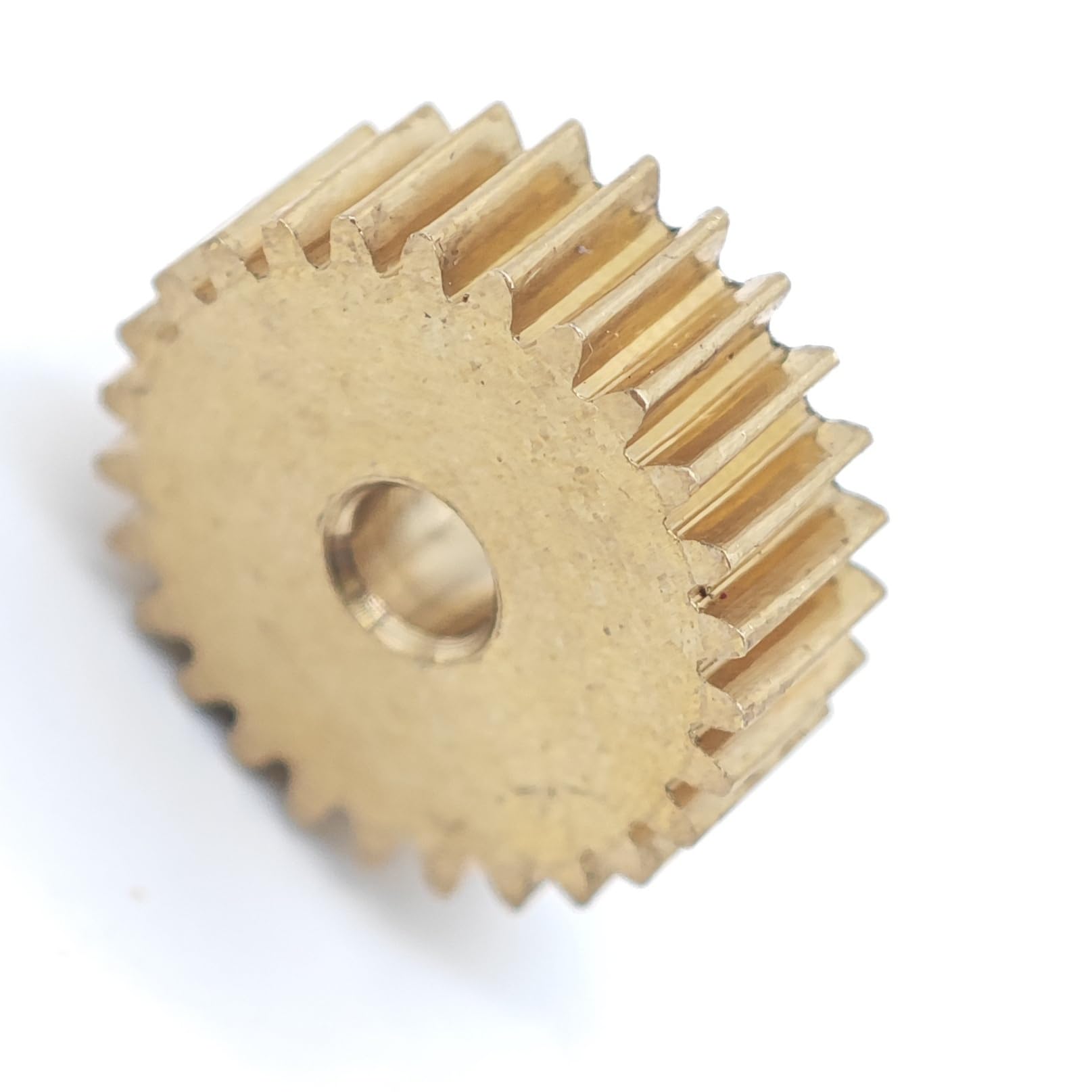 GTPBAO Pignon cylindrique en cuivre 0,6M 130T, module 0,6, diamètre 79,2 mm, épaisseur 5 mm, roue dentée droite plate arbre matériel(20mm bore)