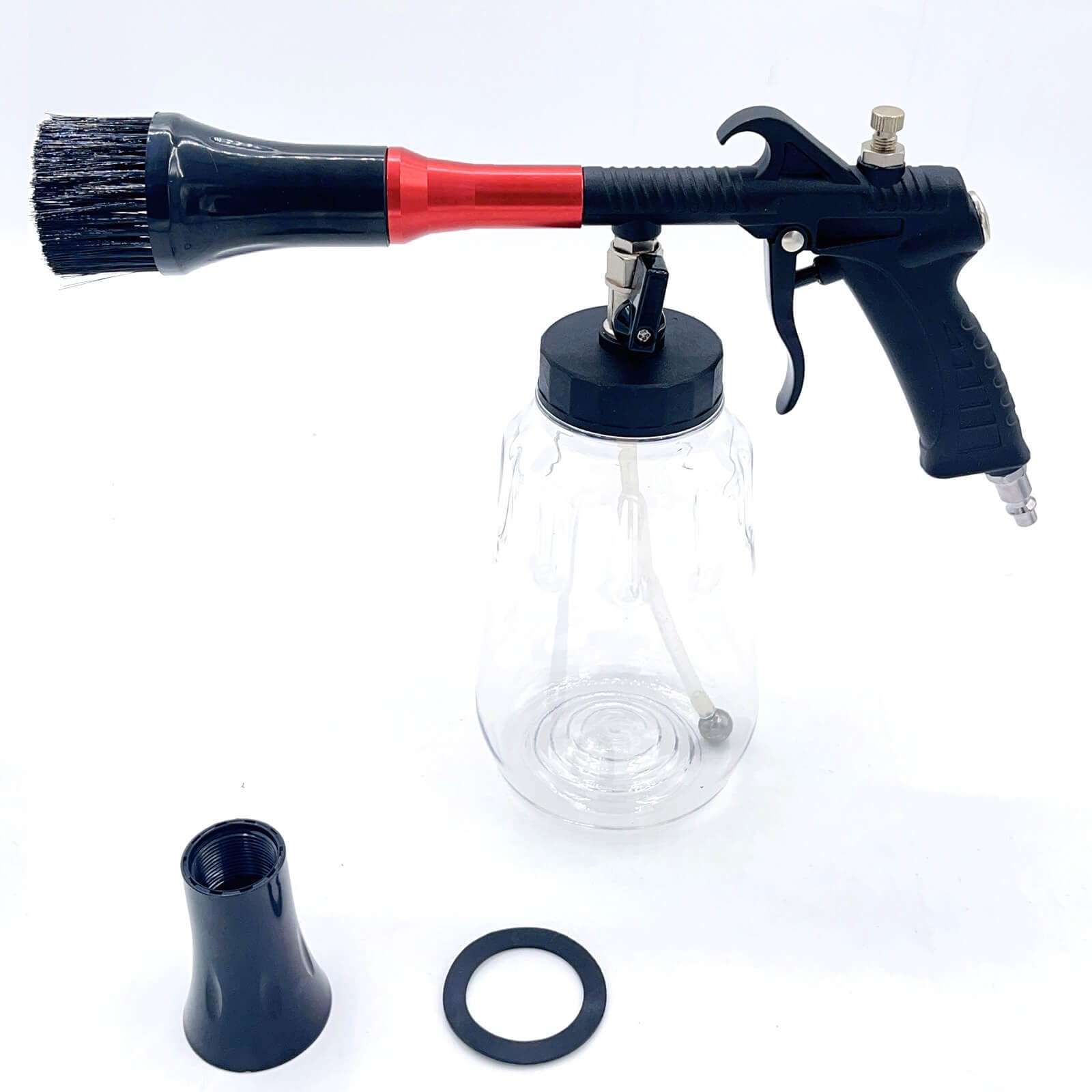 QiLeeCar Vortex Cleaning Gun, Detailing Tornado Gun, High Pressure The Bearing High-Speed Rotate Cleaning and Air Dry Auto Surfaces with a Strong Gust of Air and Universal Interior (Red Color)